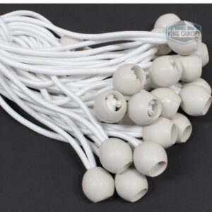 King Canopy 8'' White Ball Bungee Straps - 25pk