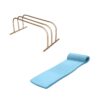 TRC Recreation PVC Pool Float Storage Drying Rack w/ Foam Lounger Metallic Blue
