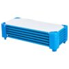 ECR4Kids Children's Stackable Naptime Cot with Sheets, Ready-to-Assemble, Blue (Set of 6)