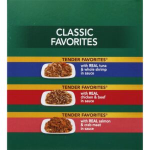Meow Mix Tender Favorites Wet Cat Food Classic Favorites - 2.75oz/24ct Variety Pack