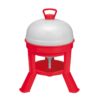 Little Giant DOMEWTR8 5 Gallon Tank Heavy Duty Plastic Dome Poultry Gravity Waterer Feeder for Chickens and Ducks or Other Birds with 3 Legs, Red