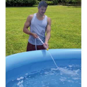 JLeisure Avenli 17806 8 Foot x 25 Inch 2 to 3 Person Capacity Prompt Set Above Ground Kid Inflatable Outdoor Backyard Swimming Pool, Blue (2 Pack)