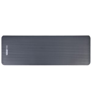 HolaHatha 72 Inch Tall x 24 Inch Wide High Density 0.5 Inch Thick Cushioned Non Slip Home Gym Exercise Yoga Mat Workout Equipment, Black