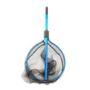 CLAM 14670 Fortis Walleye Fishing Angling Landing Net with 65.3 Inch Telescoping Handle, Conservation Focused Design, and Rubberized Coating