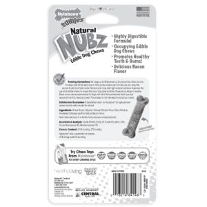 Nylabone Nubz Bacon Twin Pack Jumbo Dog Chews Dental Dog Treats