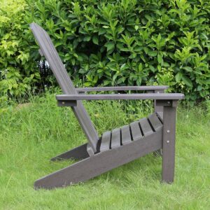 Lakeside Faux Wood Adirondack Outdoor Portable Chair Espresso - Merry Products