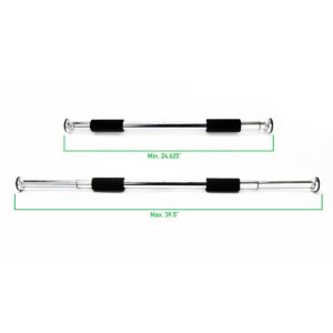 Mind Reader Metal Pull-Up Bar Upper Body Doorway Trainer with Easy Extender