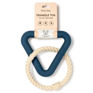 Wild One Triangle Tug Engaging Toy for Dogs - Blue