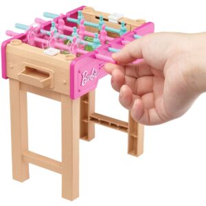 Barbie Mini Game Night Theme Foosball Table Accessory Set