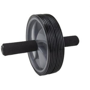 Mind Reader Dual Wheel Split Ab Roller, Black/Grey