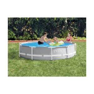 Intex 10ft x 10ft x 30in Pool w/ 10 Foot Round Pool Cover and Filter Cartridge