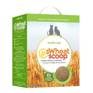 Wheat Scoop Multi-Cat Natural Cat Litter - 15lbs