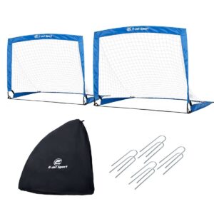 E-Jet Sports Portable 4' Fiberglass Soccer Goals - Set of 2