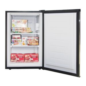 Magic Chef MCUF3S2 Compact Sleek 3 Cubic Foot Freestanding Mini Small Upright Freezer, Stainless Steel