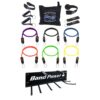 Bodylastics Max Tension XT 15 Piece Full Body Exercise Equipment Set with Weight Resistance Bands, Handles, Anchors, and Steel Wall 8 Prong Rack