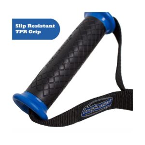 Bodylastics Home Gym Exercise Fitness Extra Wide Resistance Band Handles, Protector Sleeve and Collapsible Resistance Bands Bar