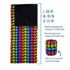Wildkin Rainbow Hearts Original Sleeping Bag