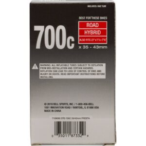 Bell 700c/28" Standard Bike Inner Tube - Black