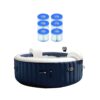 Intex 28405E PureSpa 58" x 28" 4 Person Home Inflatable Portable Heated Round Hot Tub with 120 Bubble Jets, Heat Pump, and 6 Type S1 Filter Cartridges