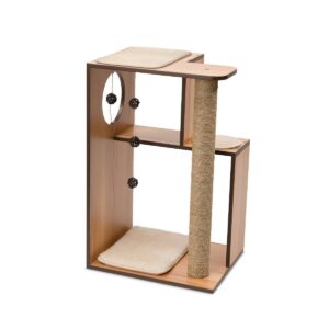 Catit Vesper V-Box Cat Scratcher - Walnut - L