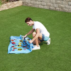 Bestway 8ft x 20in Splash in Shade Kids Spray Play Swimming Pool with UV Shade Canopy, Fruit Print