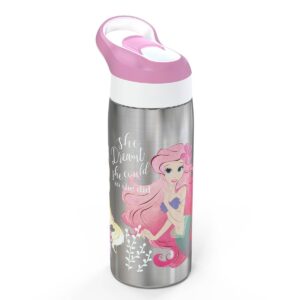 Disney Princess 19oz Stainless Steel Water Bottle Pink/Black - Zak Designs
