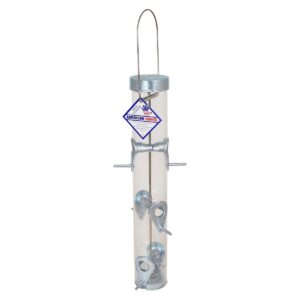 Droll Yankees Classic Sunflower Feeder with Ring Pull Advantage - Silver