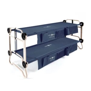 Disc-O-Bed Large Cam-O-Bunk Bunked Double Cot + No Slip Foot Pads