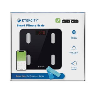 Smart Fit Scale with Resistance Bands Black - Etekcity