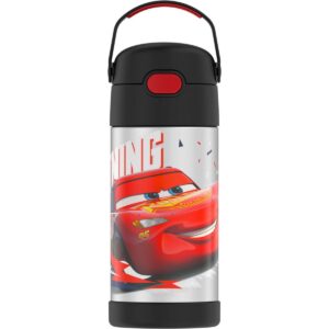Thermos Cars 12oz FUNtainer Water Bottle - Black/Silver