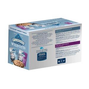 Blue Buffalo Wilderness Grain Free Wild Cuts Chicken & Beef Flavors Wet Dog Food Topper - 3oz/12ct Variety Pack