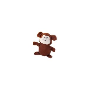 ZippyPaws - Zoo Friends Burrow, Interactive Squeaky Hide and Seek Plush Dog Toy - Monkey 'n Banana