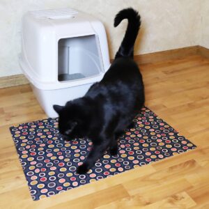 Drymate Cat Litter Trapping Mat - Circles Gray