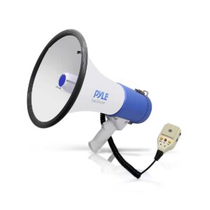 PylePro PMP59IR 50 Watt 3600 Yard Sound Range Portable Bullhorn Megaphone Speaker with Built In MP3 Input Jack , Siren Alarm, and Rechargeable Battery