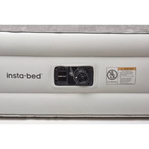 Insta-Bed 18" Air Mattress with Internal AC Pump & Neverflat Fabric Plush Top- Queen