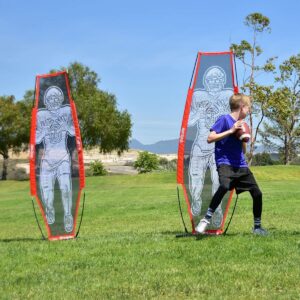 GoSports Xtraman 76 Inch Quarterback Football Accuracy and Footwork Training Dummy Defender Mannequin with Portable Carrying Case