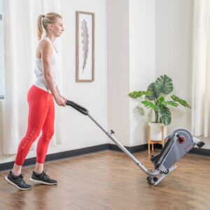 Sunny Health & Fitness Magnetic Standing Elliptical Machine with Handlebars