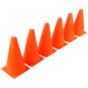 Juvale 12 Pack 9" Soccer Sports Training Traffic Cones, Agility Field Parking Safety Plastic Cones, Orange