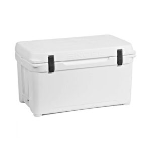 Engel High Performance 58-Quart Portable Seamless Rotomolded Airtight 70 Can Hard Cooler and Ice Box for Camping, Sports Events, and Fishing, White