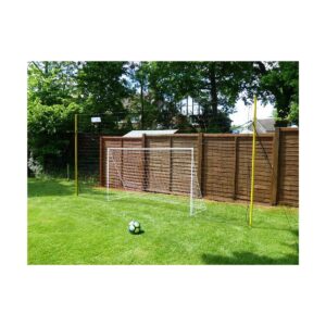 Open Goaaal JX-OGFJ3 Adjustable Soccer Practice Net Rebounder Backstop with Training Goal, Junior Size (2 pack)