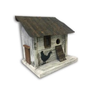 Home Bazaar HBA-1012 Handcrafted Freestanding Cumberland Chicken Coop Hen House Birdhouse for Wrens, Finches, Chickadees, and More