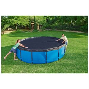Flowclear 15 Foot Round Steel Pro MAXTM Above Ground Swimming Pool Cover, Black