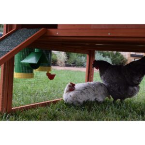 Rugged Ranch High End Hen Elevated 2 Gallon Algae-Resistant Poultry Waterer and Mounting System for Any Style of Coop, Green (2 Pack)