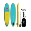 VoltSurf 11 Foot Class Act Inflatable SUP Outdoor Lake Water Sport Stand Up Paddle Board Kit with Adjustable Paddle and Manual Pump