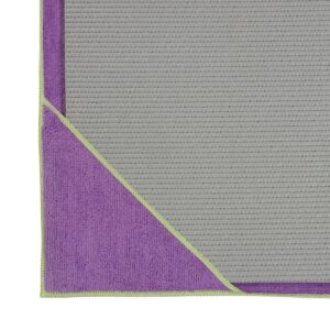 Gaiam Stay Put Yoga Towel in Purple