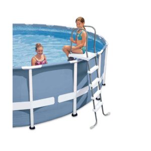 Intex 28067E Steel Frame Above Ground Swimming Pool 52" Pool Entry Step Ladder