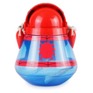 Disney Spider-Man 22oz Plastic Flip Top Tumbler with Strap Red