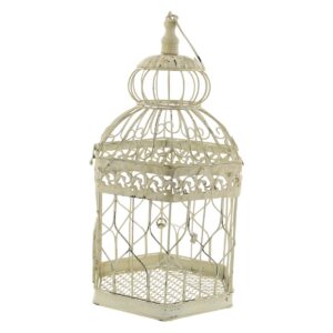 21"H Iron Bird House - White - Olivia & May
