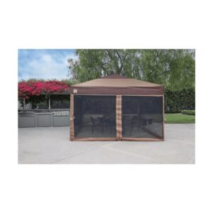 Z-Shade Mesh Wall Screen Room Attachment for 12 x 12 Foot Outdoor Canopy Tent Portable Shelter, Tan (Screen Only, Frame Sold Separately)