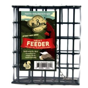 Home & Garden 4.5" 4 Small Cakes & Cage Set / 5 Bird Woodpecker Bug Nut Flaming Mr Bird - Bird And Wildlife Food